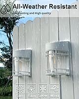 Vista 5 de Luces Solares de Valla, 8 Piezas de Luz de Cubierta Alimentadas por Energía Solar, Luces Solares Impermeables para Exteriores Decorativas