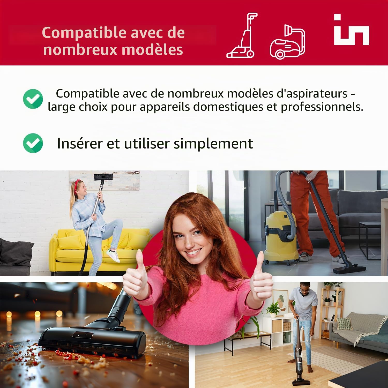 Invest - Lot de 10 sacs filtrants de rechange compatibles avec Bosch AdvancedVac 20, Bosch UniversalVac 15 - Blanc