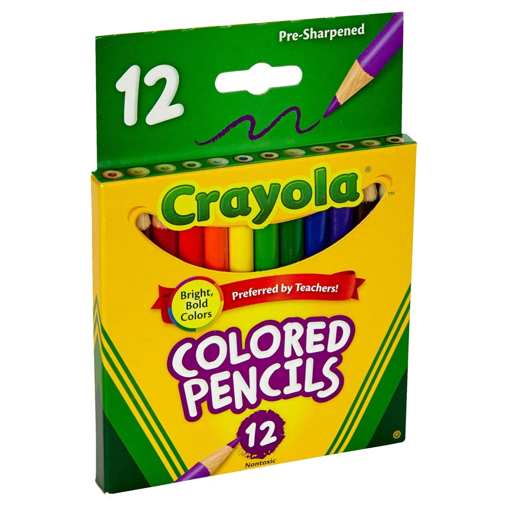 Amazon.com: Crayola Colored Pencils 12 Pack Short 68-4112 (6-Pack