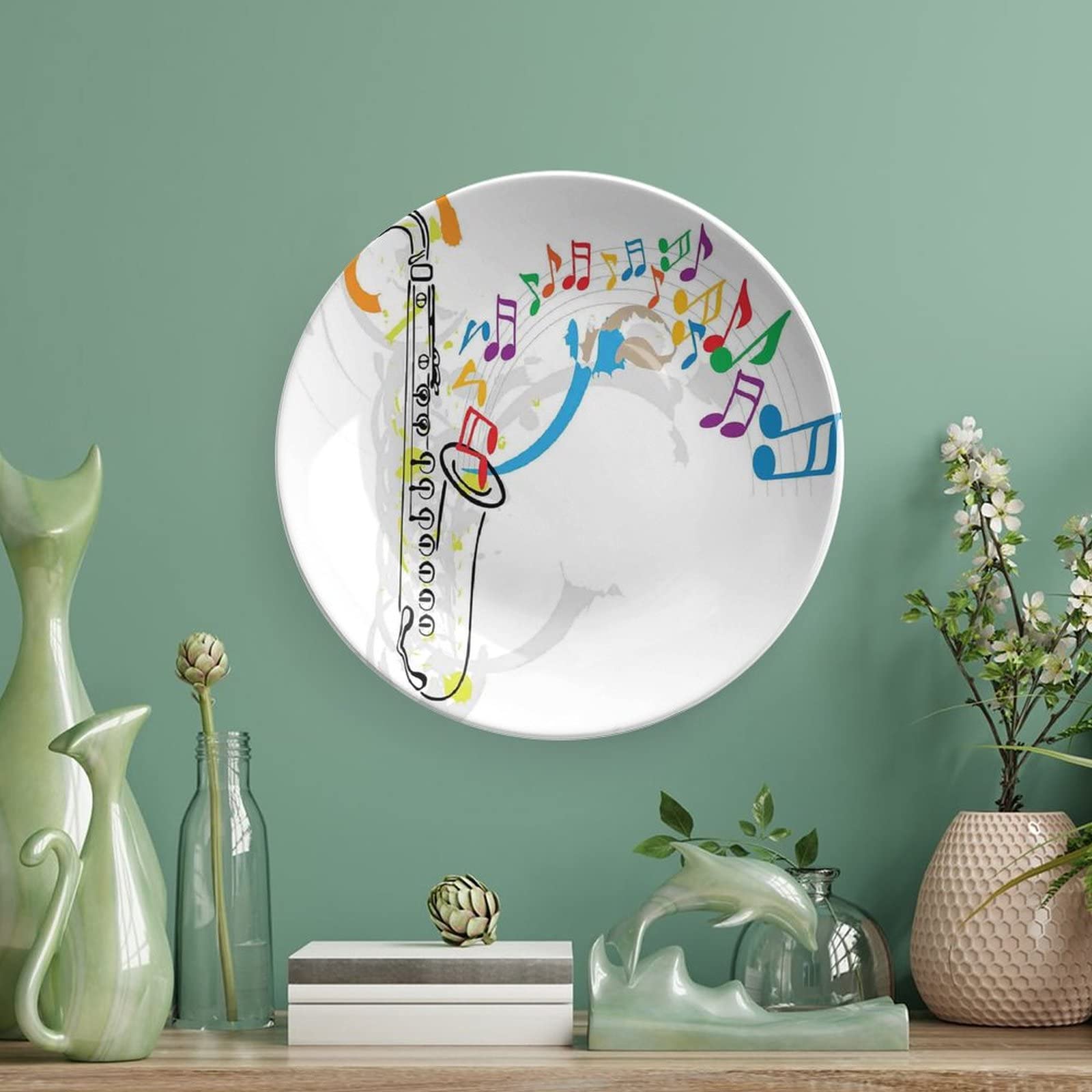 Amazon.com: 10 Inch Decorative Plate, Jazz Music Ceramic Craft