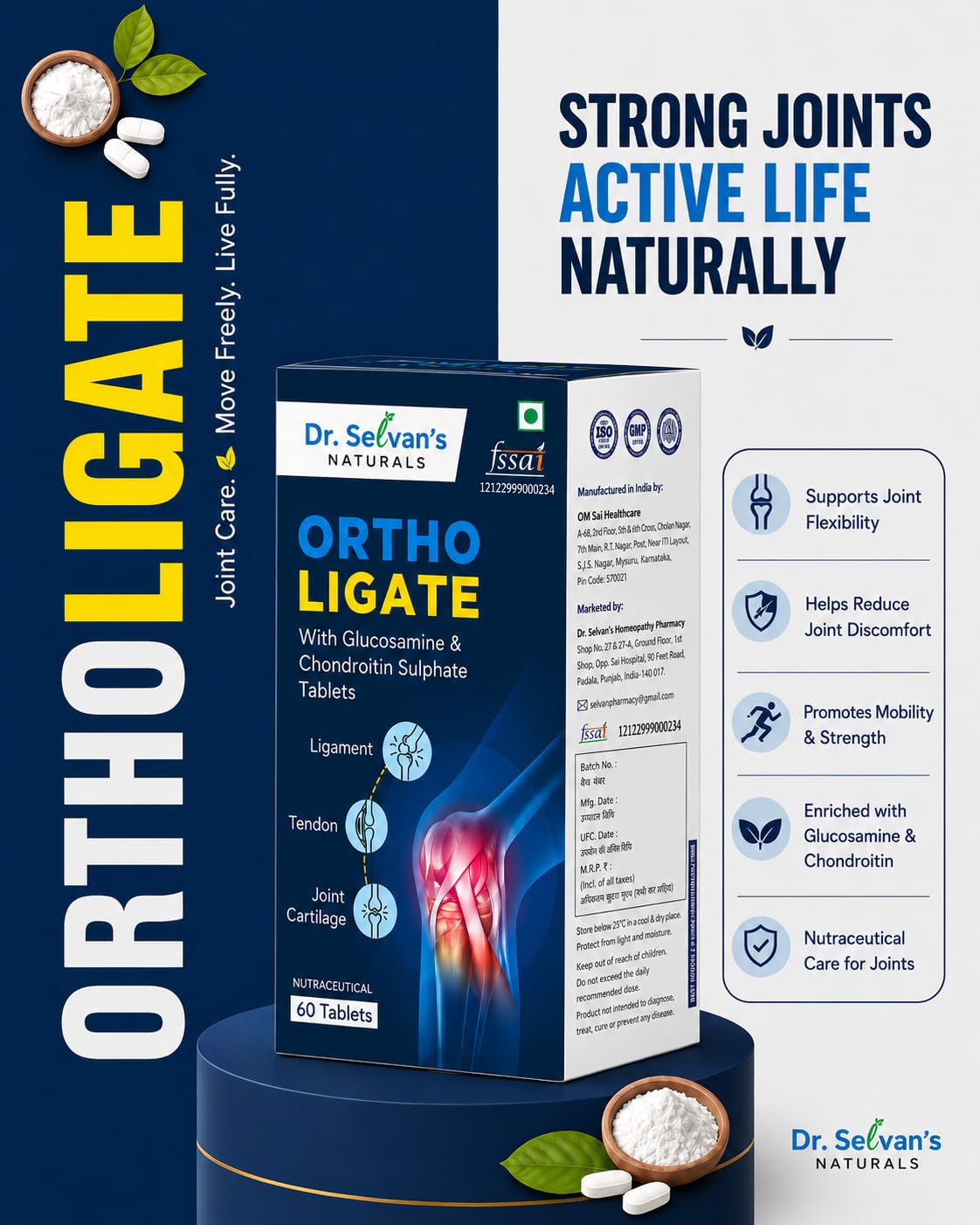 Dr. Selvan's NATURALS ORTHO LIGATE 1