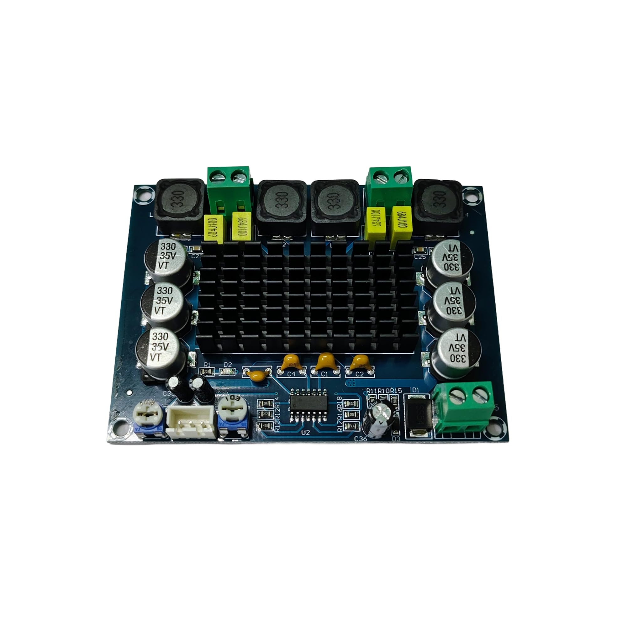 TPA3116D2 120W Stereo Audio Amplifier Board – High-Power Class D Digital Amp Module with Heatsink – DC 5V-24V Input – Ideal for Home Audio, DIY Speakers, Subwoofers & Car Amplification-image-29