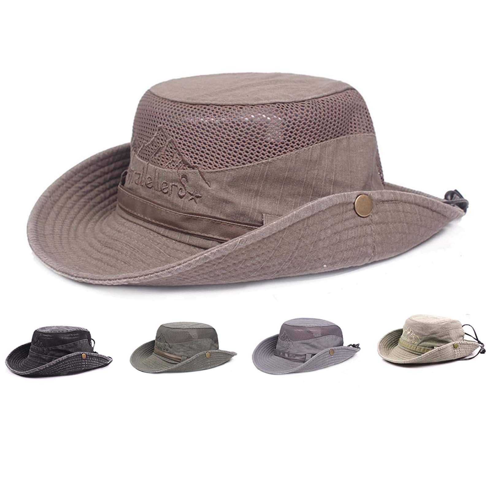 OblingSun Hat, Fishing Hat UPF 50 Wide Brim Bucket Hat Safari Boonie Hat