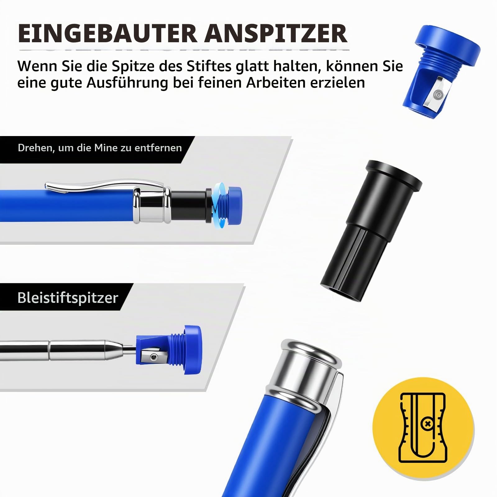 Tieflochmarker Set mit Schützender Aluminiumlegierung-Spitze