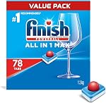 Finish Classique, Nettoyant et brillant au quotidien, Pas de préparation pré-rincée, Graisse et suppression des taches, Scrubs séchés sur les aliments, 105 Tables