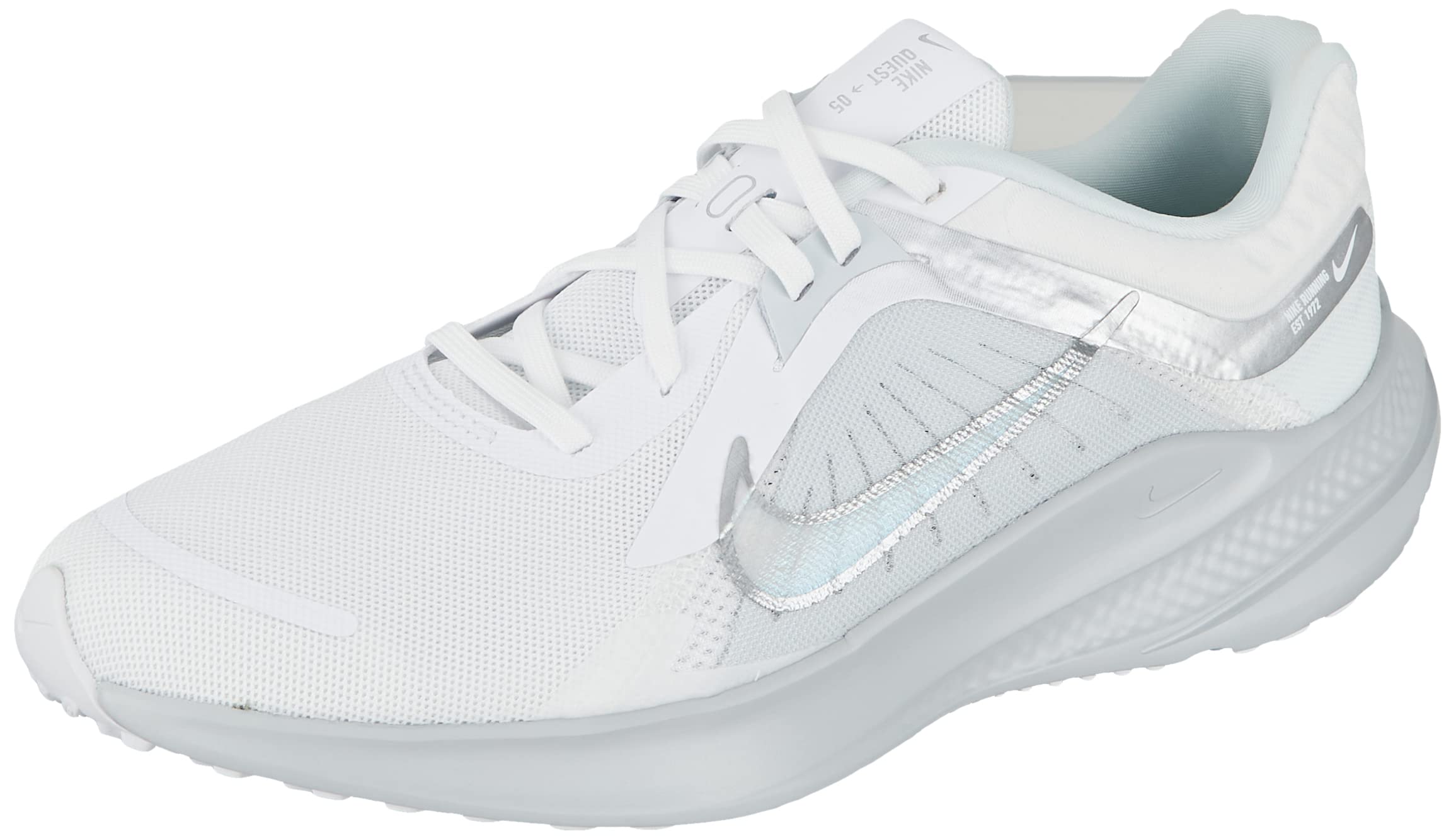 NIKE Women's Sneaker, White Metallic Silver Pure Platinum, 7.5