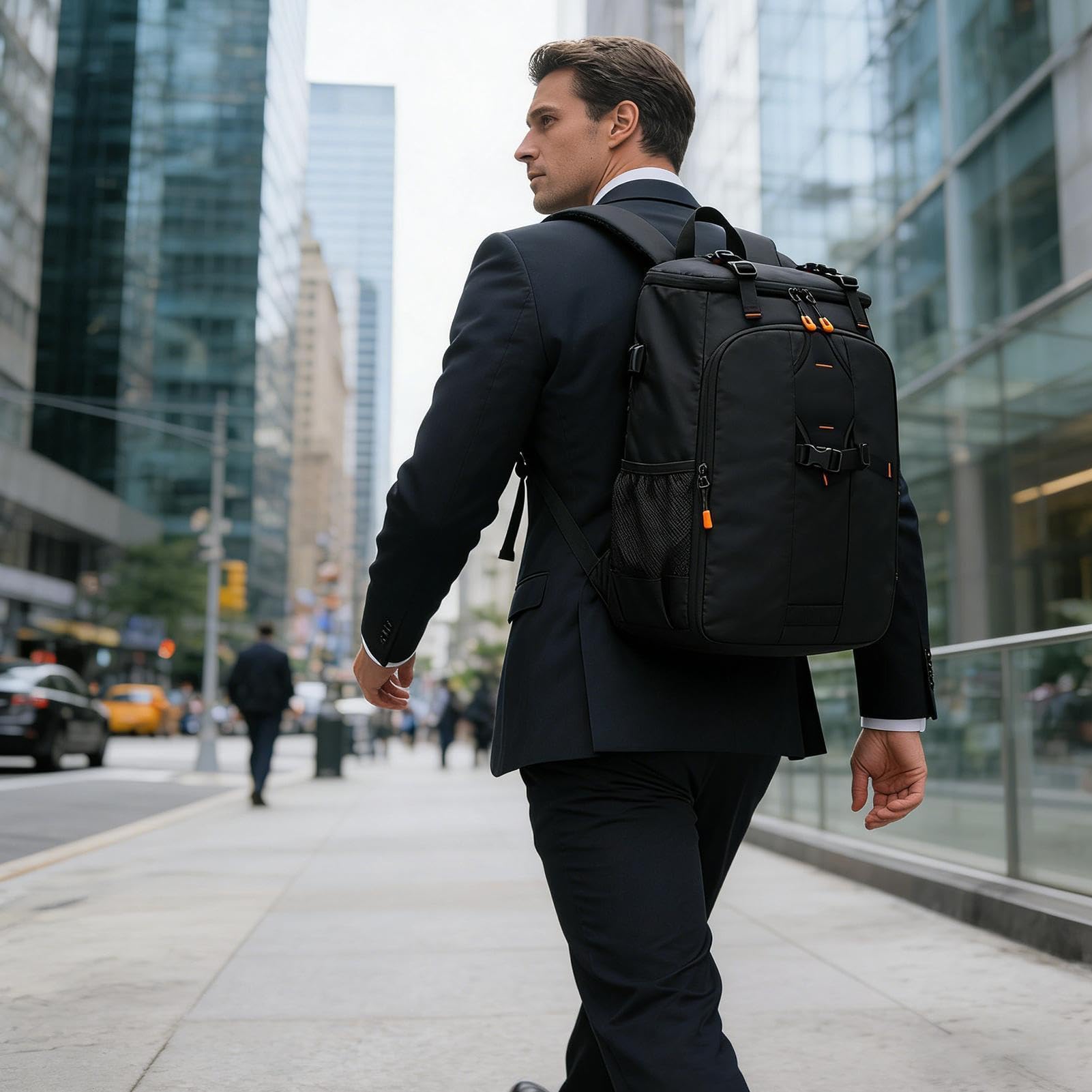 Zaino per fotocamera, impermeabile, multifunzionale, con scomparto per laptop, borsa da viaggio per laptop, da uomo, per viaggi, attività all'aperto, escursionismo, avventura, drone, lavoro, scuola