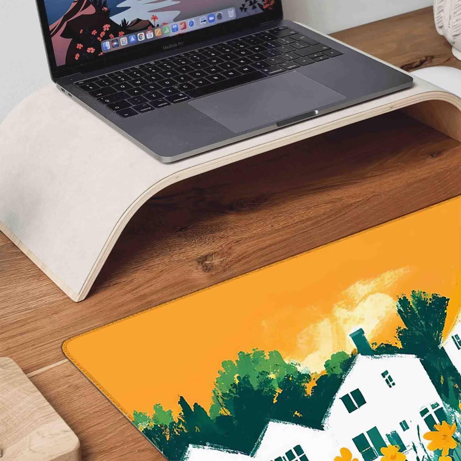 Tappetino Mouse Giallo Mousepad Casa Tappetino Mouse XXL 1200 x 600mm Sottomano Scrivania Grande con Base in Gomma Antiscivolo Accessori Gaming, Migliora Precisione e Velocità per PC, Laptop p8478