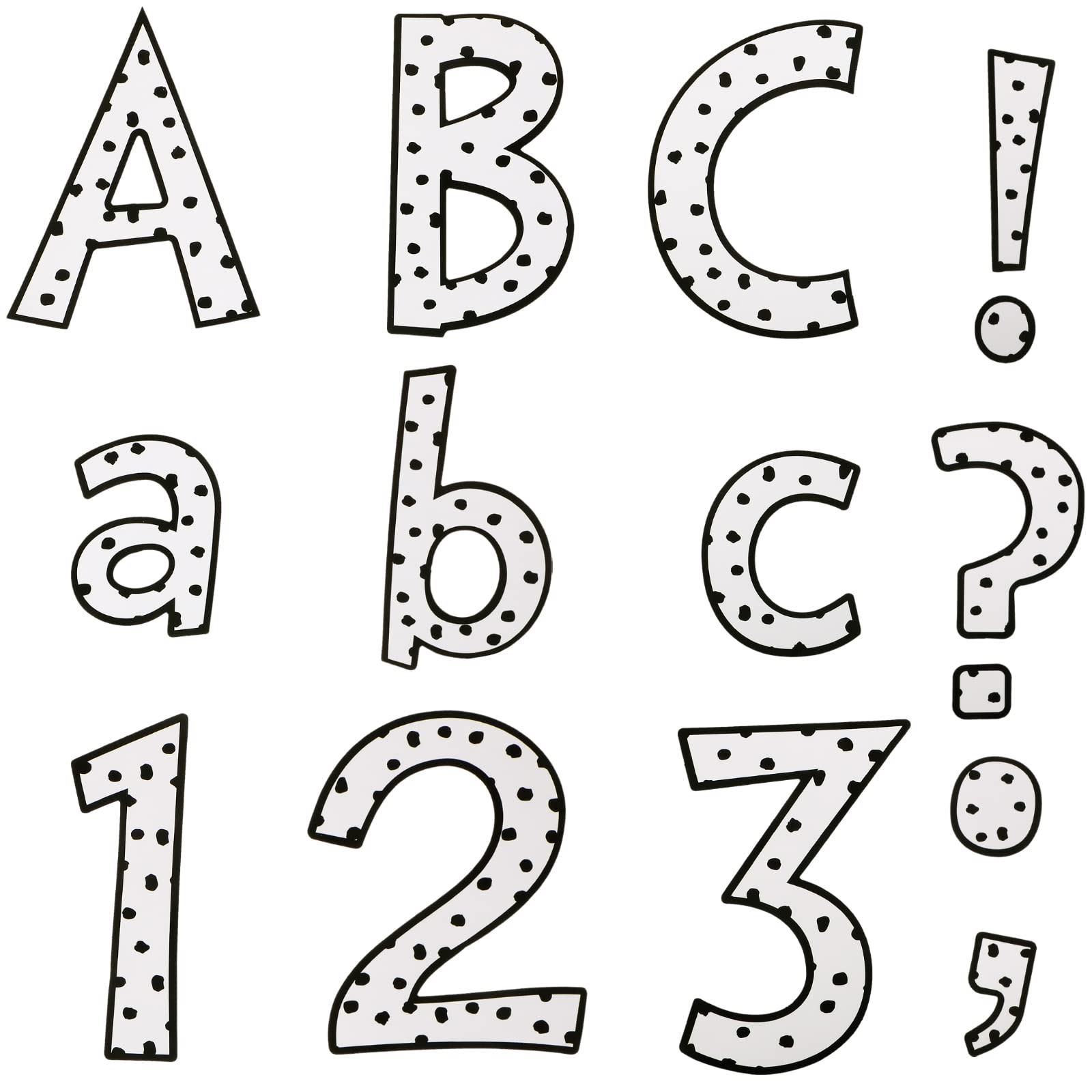 Tenare 134 Pcs 5 Inch Bulletin Board Letters,Dots Style