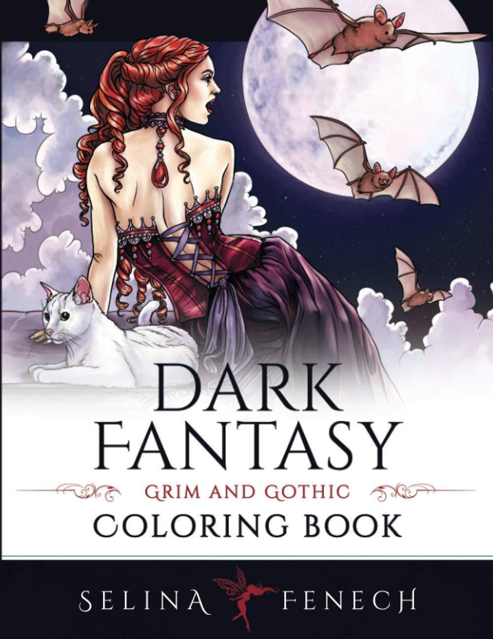 Dark Fantasy Coloring Book: Grim and Gothic (Fantasy Coloring by Selina) Paperback – November 21, 2020