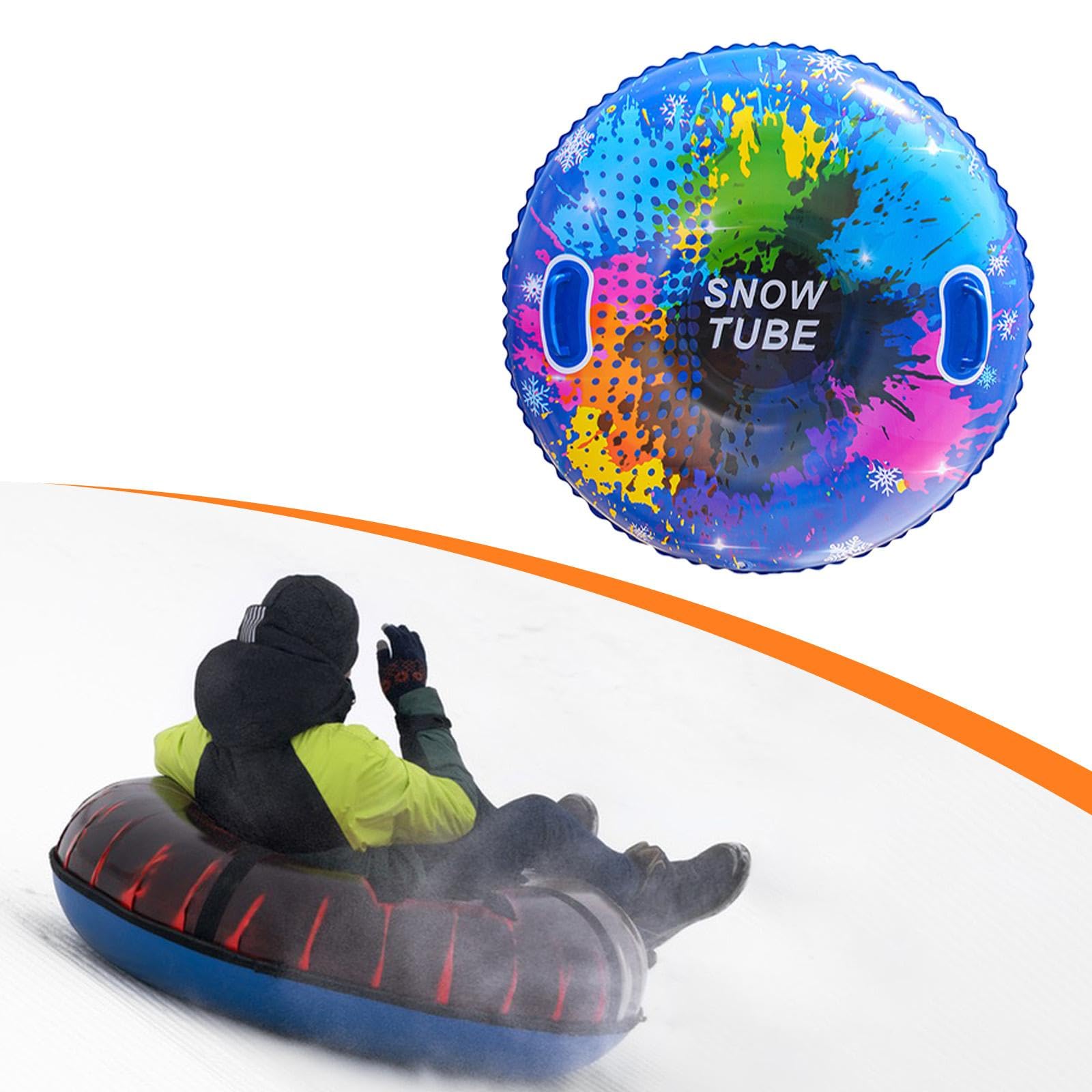 Bouée De Neige Pour Luge – PVC Robuste, Poignées, Charge Max 204 Kg – Pour Adultes Et Enfants Dès 3 Ans