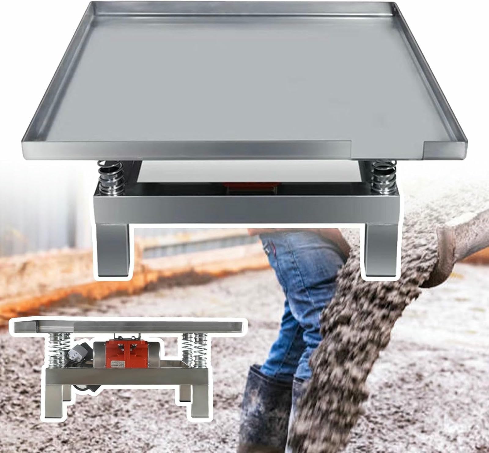 Table vibrante béton pour coulage de moules de construction et tests de paillasse précis