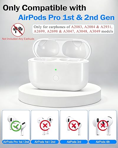 Miniatura 2 de Jinstyles Funda de carga inalámbrica compatible con Air Pod Pro de 1 y 2 generación