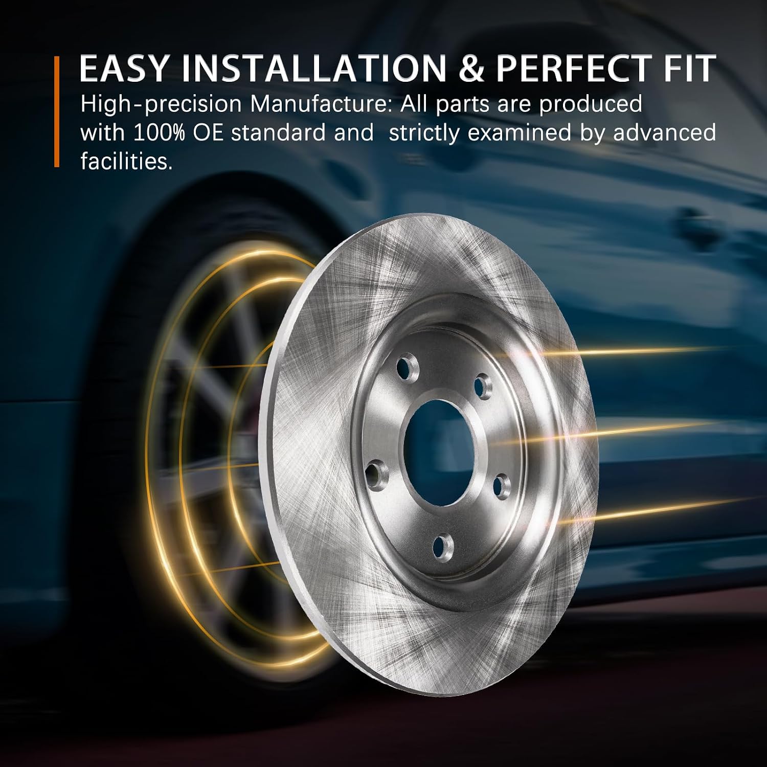 Rear 11.10" (282mm) Brake Kit Compatible with 2008-2017 Honda Accord, 2009-2014 Acura TSX, 2010 2011 2012 2013 Brakes Ceramic Pads and Rotors Kit 31479 1336