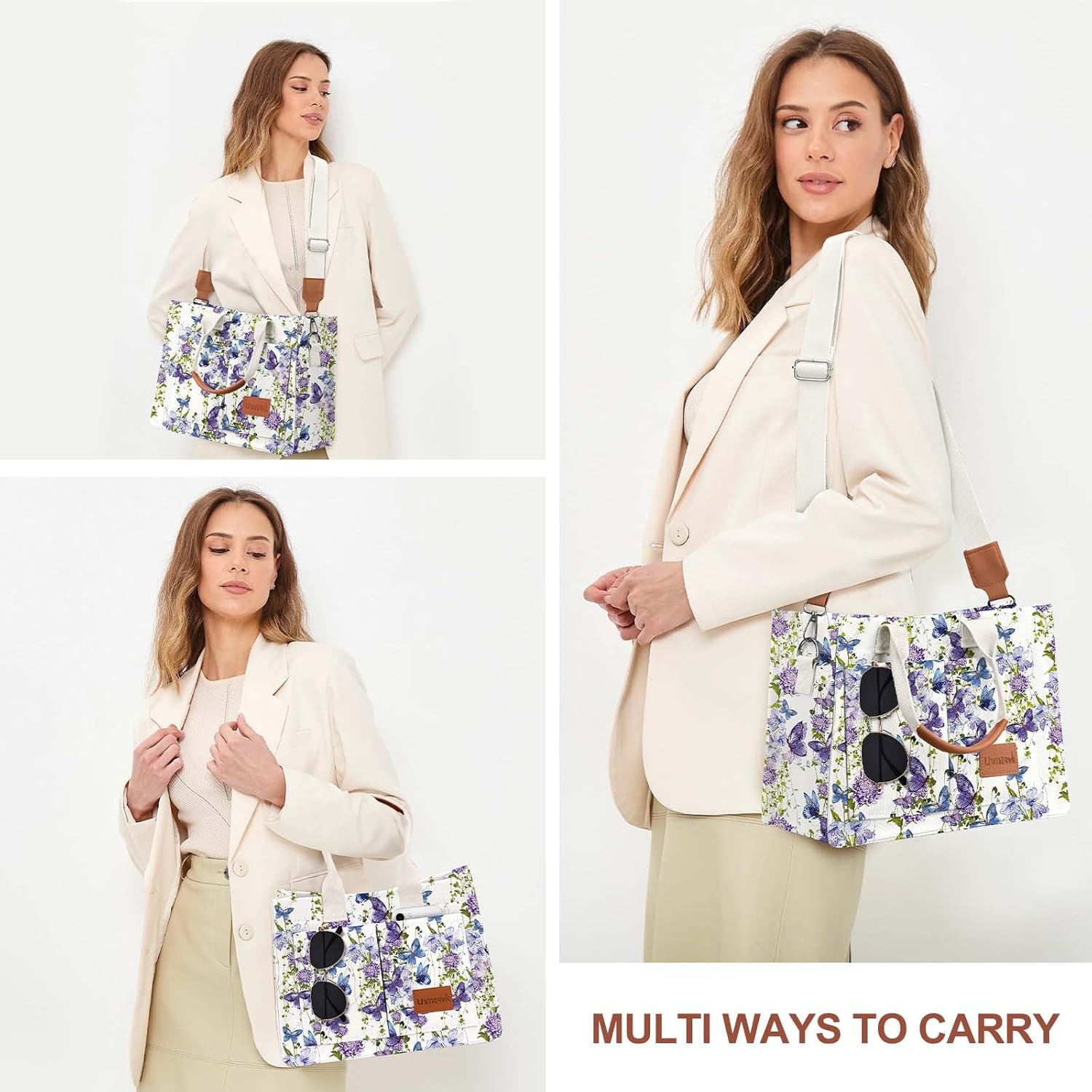 LHMTQVK Canvas Tote Bag for Women, Large Work Purses Bible Tote