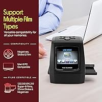 Vista 5 de Pyle Escáner de película fotográfica de 2.4 pulgadas, digitalizador de diapositivas, convertidor de imagen digital de 1.378 in con salida de TV
