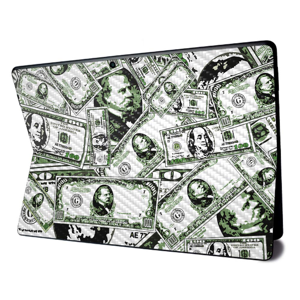MightySkins Carbon Fiber Skin for Microsoft Surface Pro X - Phat Cash | Textured Carbon Fiber Finish | Easy to Apply, Remove, and Change Styles | Made in The USA