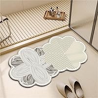 Vista 7 de Alfombra antideslizante para baño, absorbente de agua, resistente al desgaste, rápida absorción de agua, tapete de baño