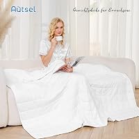 Autsel Súlyozott Takaró 9kg 155x220cm - 100% Pamut Nehéz Takaró Felnőtteknek, Stresszoldó Alvássegítő Relaxációs Paplan Üveggyöngyökkel, Hip 8