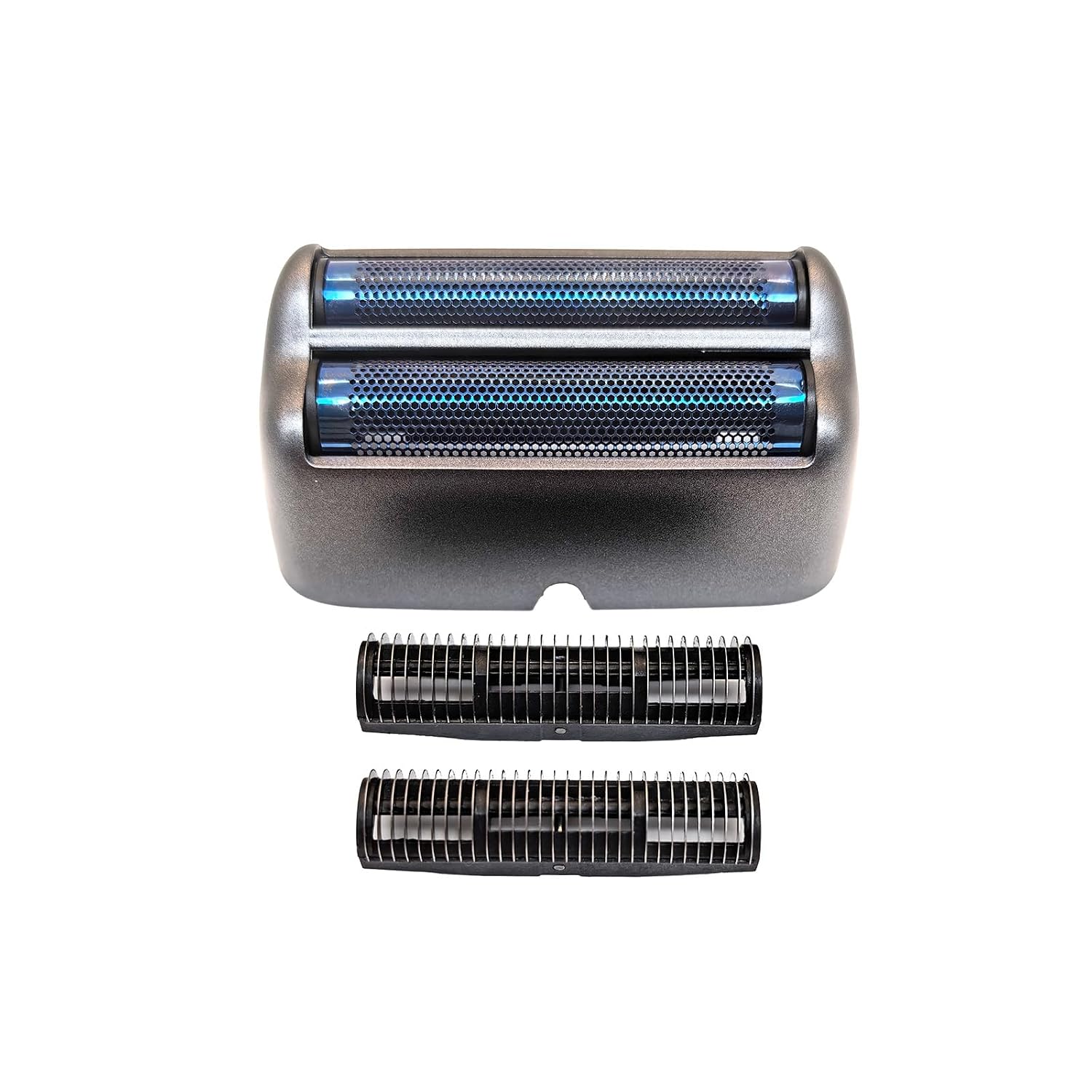 Replacement Foil & Cutter Compatible with BaBylissPRO UV Foil Shavers,Hypoallergenic Titanium Foil + 2 Cutters, Extra-Close Shave for Neck, Face & Hairline, Fits All FXLFS2 Double Foil Shavers (Blue)