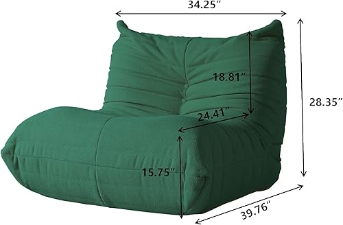 Miniatura 2 de Silla Fireside con otomana, sofá de suelo perezoso, sofá de sala de estar, sofá moderno LoveSeat, sofá tatami, sofá de esquina relajante para sala