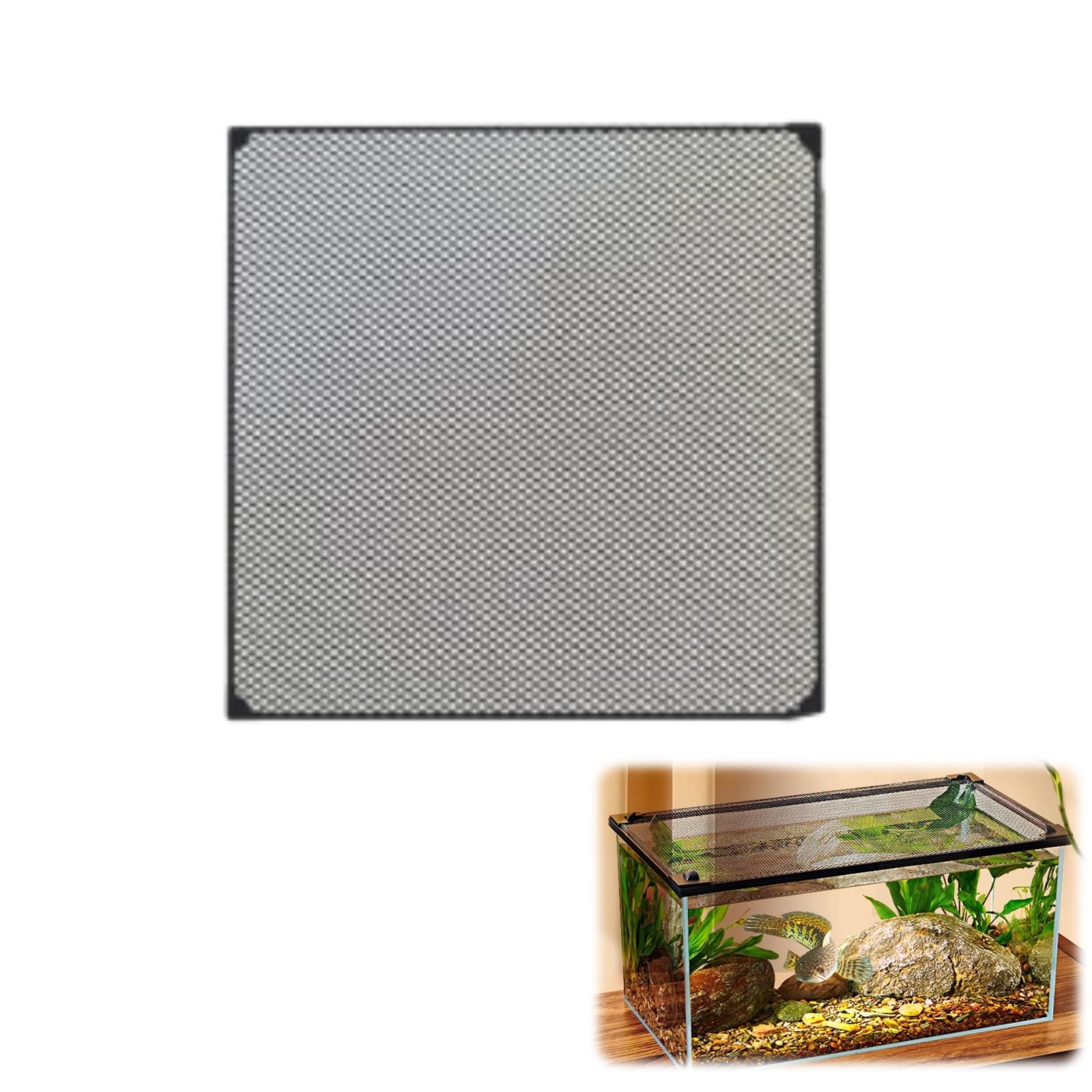 Filet anti-saut d'aquarium magnétique invisible pour stopper les fuites de poissons 25cm