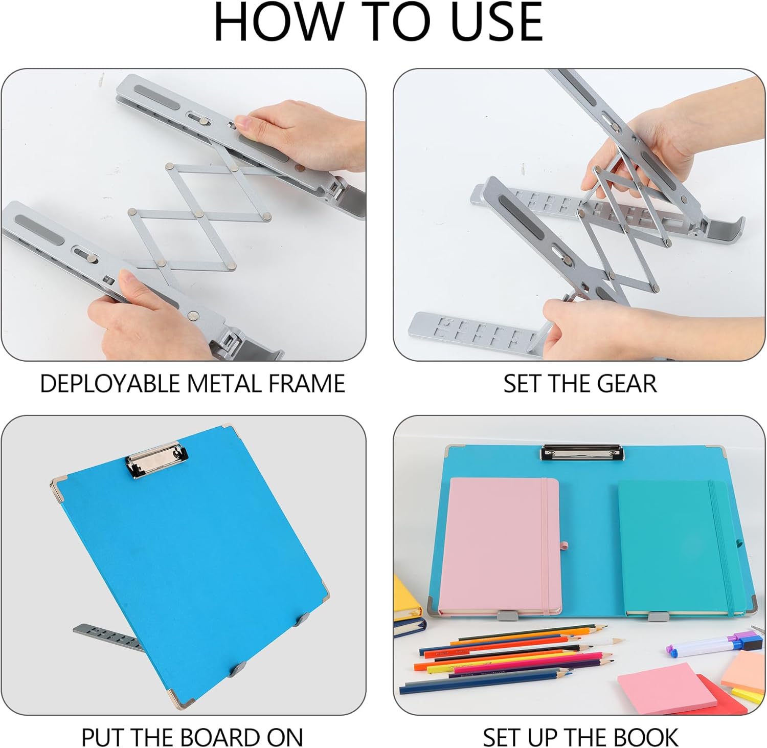 Slant Board for Writing 16 x 12 Inch Adjustable Tilted Writing Board Sloped Surface to Improve Handwriting Legibility 20°Slanted Clipboard for Writing Reading Drawing