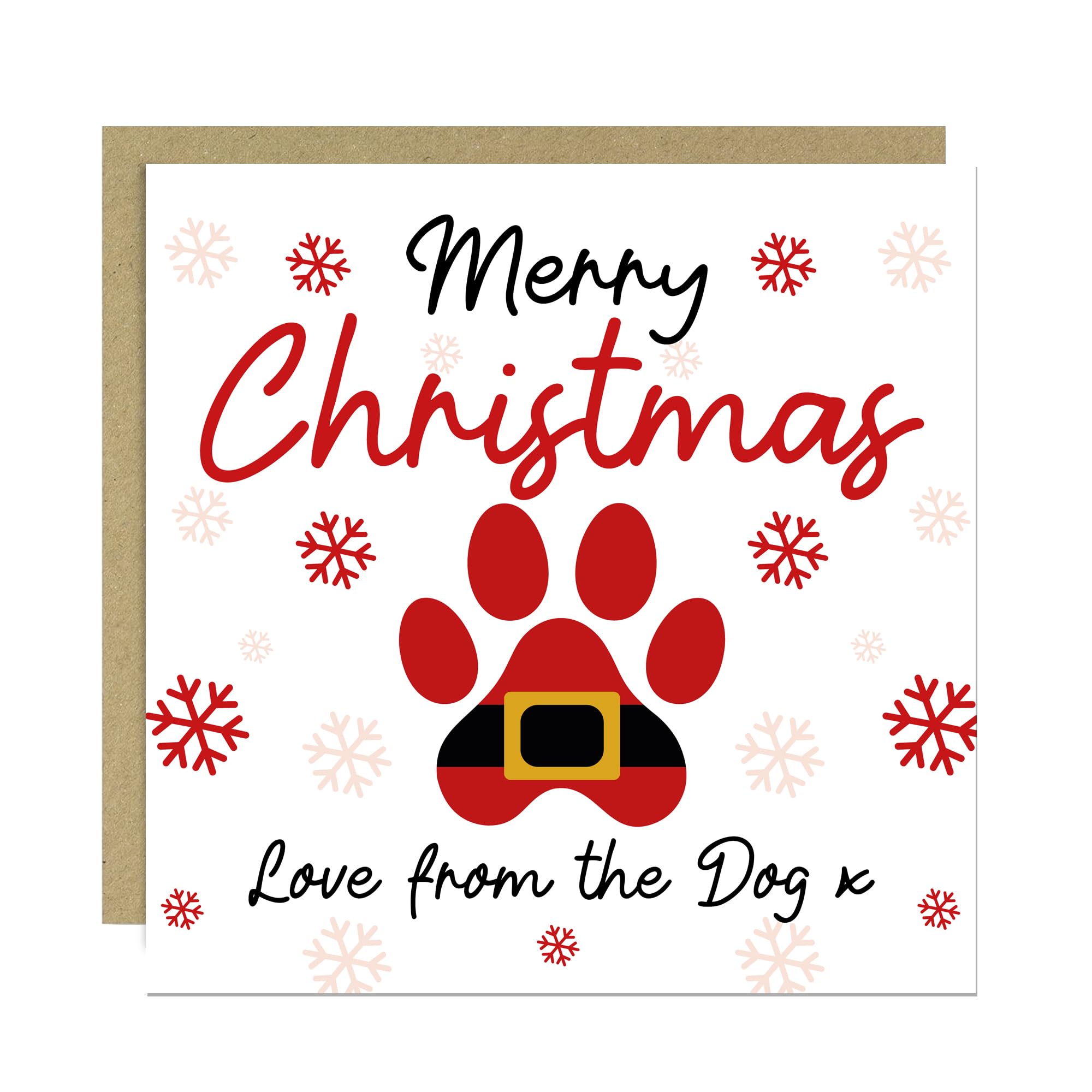 RED OCEAN Christmas Card From The Dog For Dog Mum Dad Funny Greetings Card With Envelope Joke Christmas From Puppy Owner