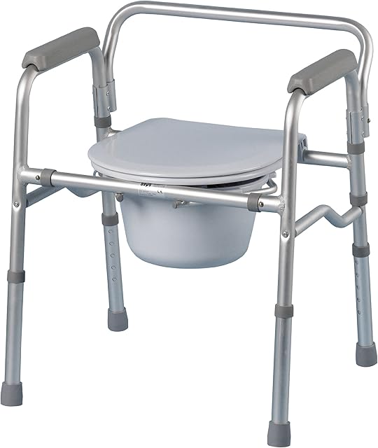 Homecraft Folding Commode Chair and Toilet Surround, Lightweight and Portable, Toilet Chair, and Support For Elderly and Disabled