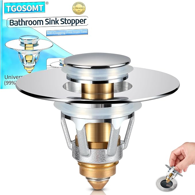 TGOSOMT Bathroom Sink Drain Strainer Stopper