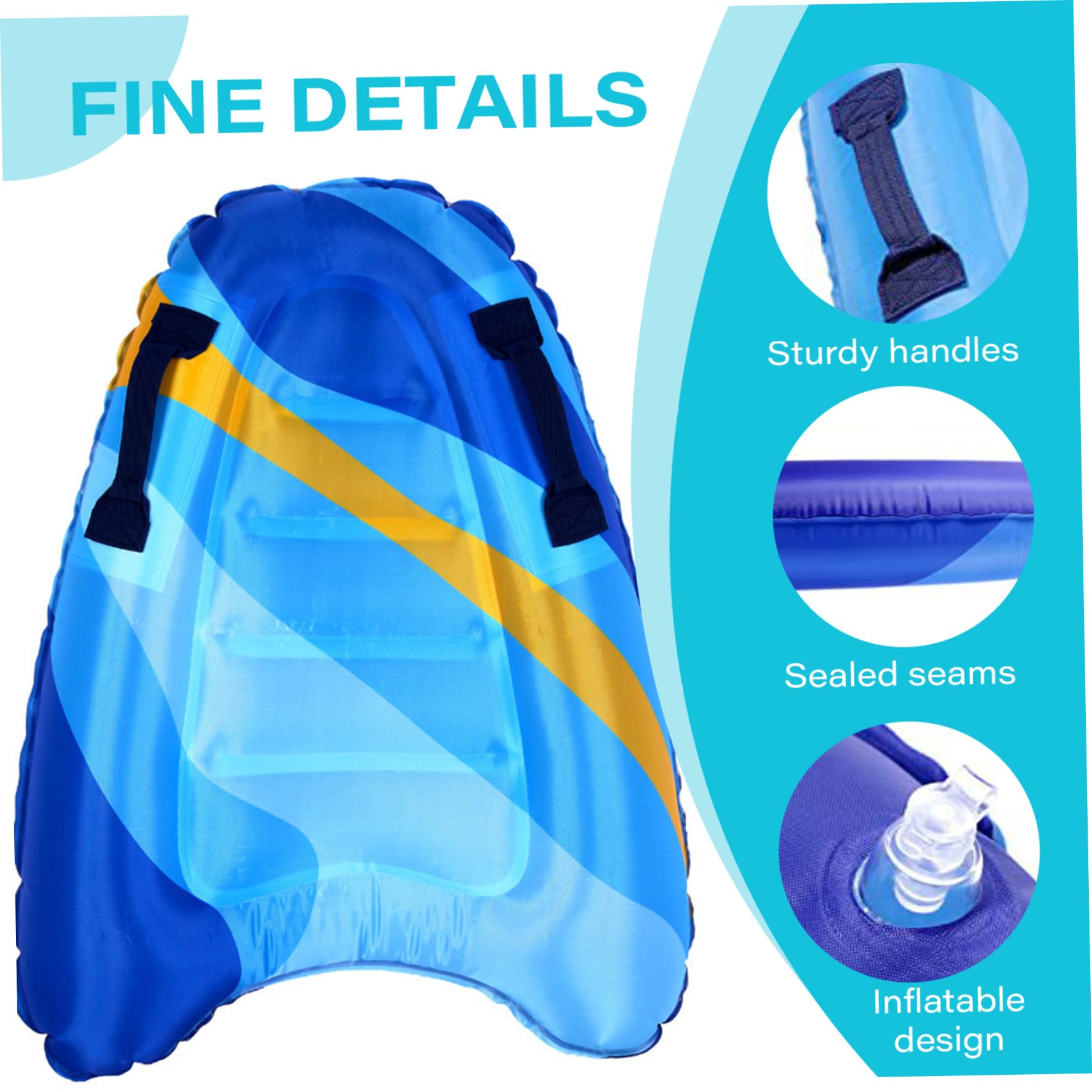 Aufblasbares Bodyboard Für Kinder - 72x52cm Leichtes Schwimmbrett