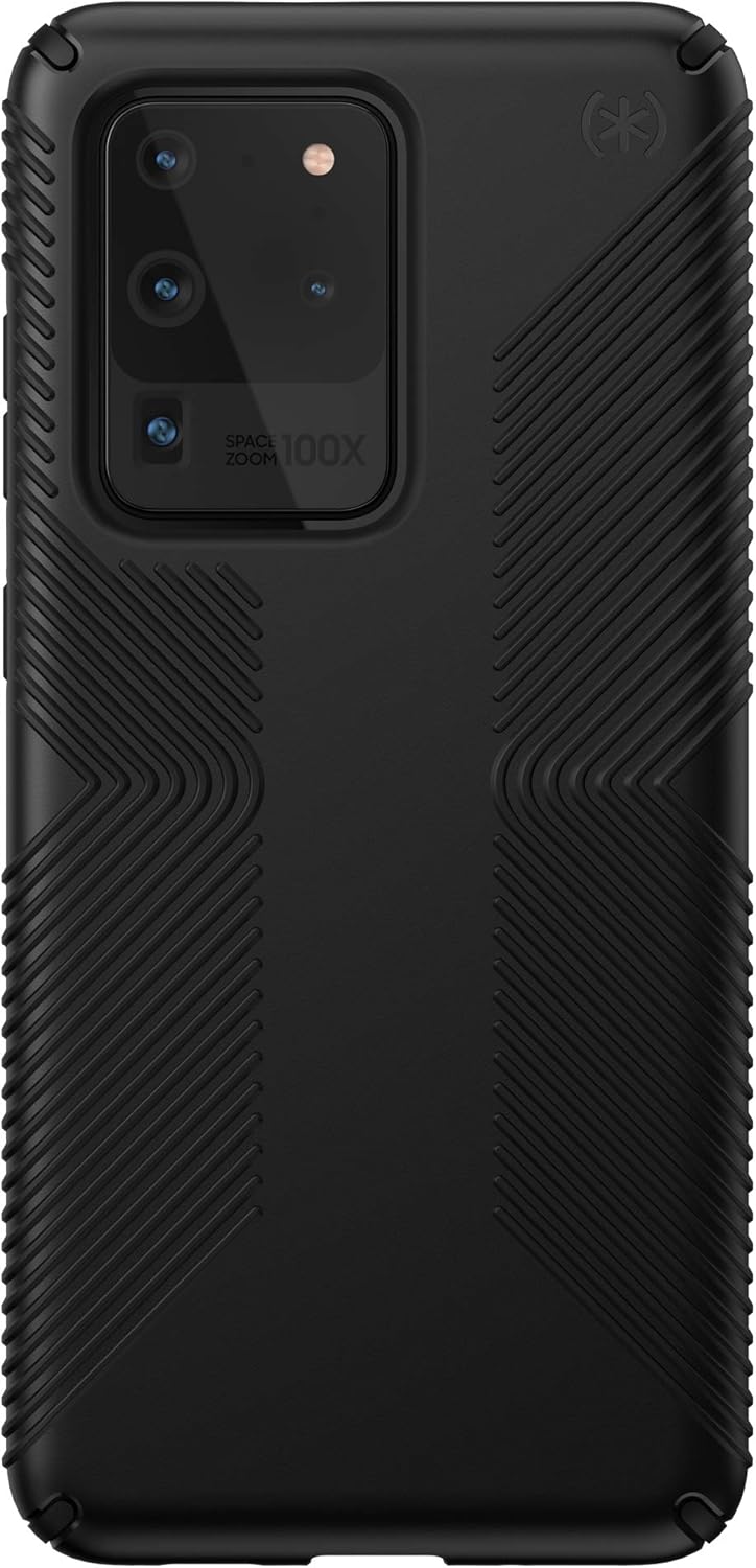 Speck Products Presidio Grip Samsung Galaxy S20 Ultra Case, Black/Black (136381-1050)