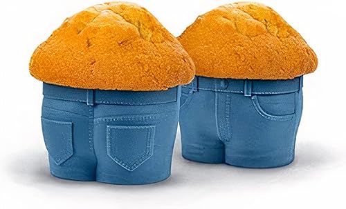 Miniatura 8 de Tazas de silicona para hornear cupcakes  Gran idea de regalo para el Día de la Madre para panadería  Lindos mini jeans estilo utensilios para