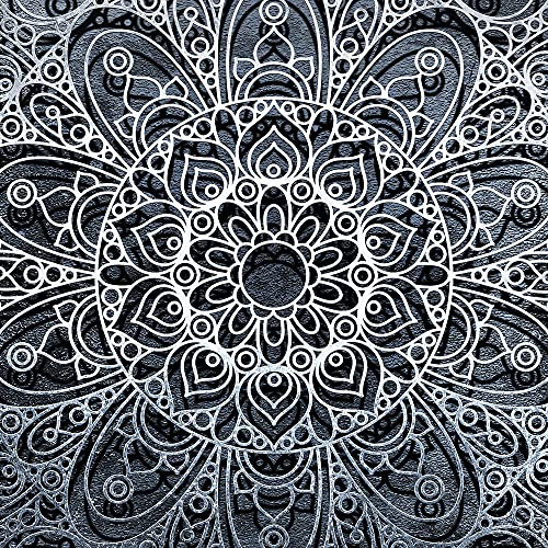 Runa Art Wandbild XXL Mandala Abstrakt 200 x 80 cm Schwarz Weiss Grau 5 Teilig - Made in Germany - 109455c – Bild 8