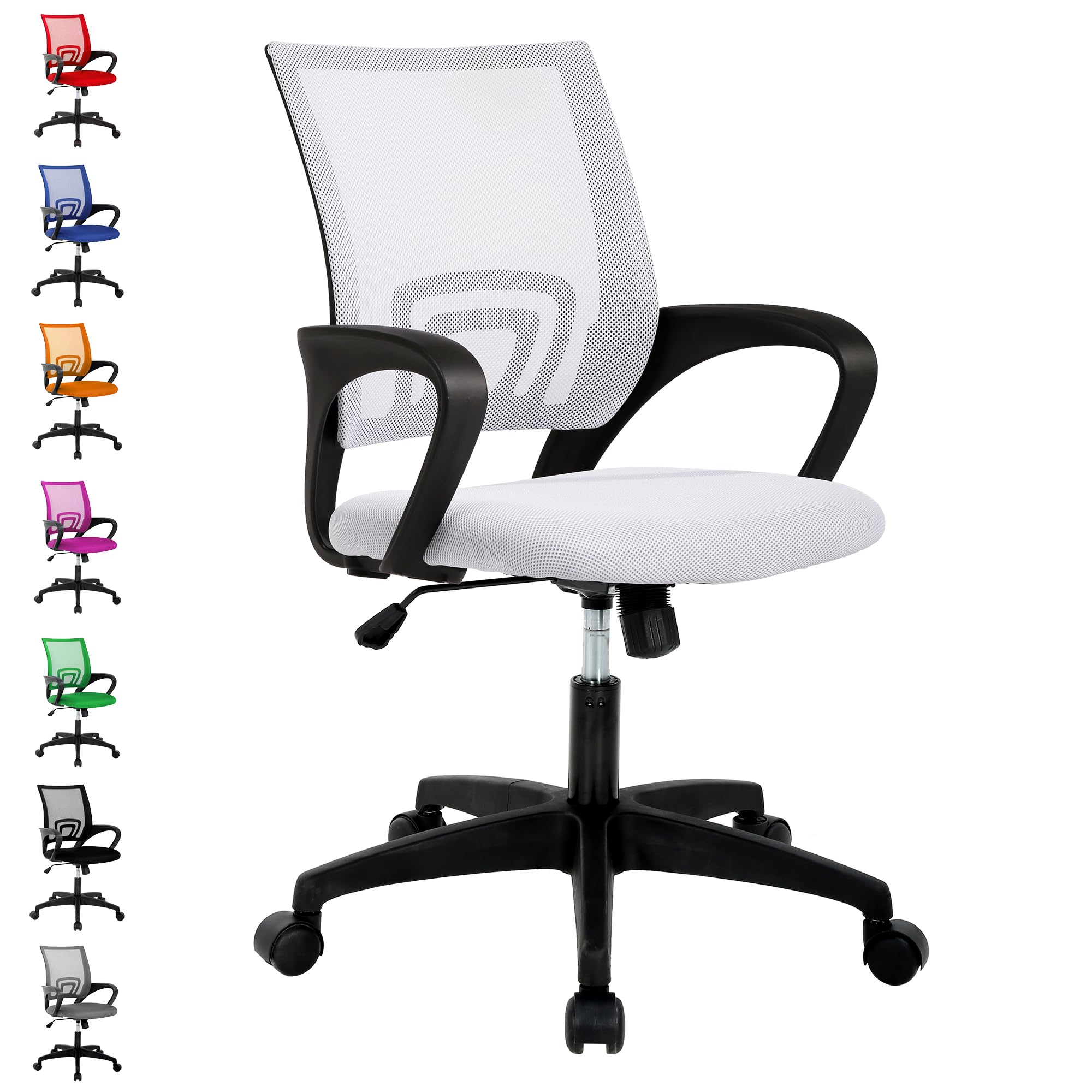 Office Chair Desk Chair with Lumbar Support Arms Adjustable Computer Chair with Breathable Mesh Backrest Home Office Desk