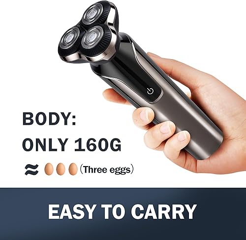 Miniatura 4 de NONK Maquinilla de afeitar eléctrica para hombres, afeitadoras eléctricas para hombres, sistema de afeitado giratorio de 3 cuchillas, maquinilla de