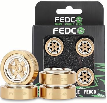 SCX30 Wheels Brass Wheel Rims for SCX30 Upgrades 1/30 RC Crawler