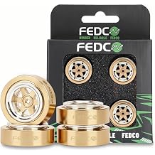 SCX30 Wheels Brass Wheel Rims for SCX30 Upgrades 1/30 RC Crawler