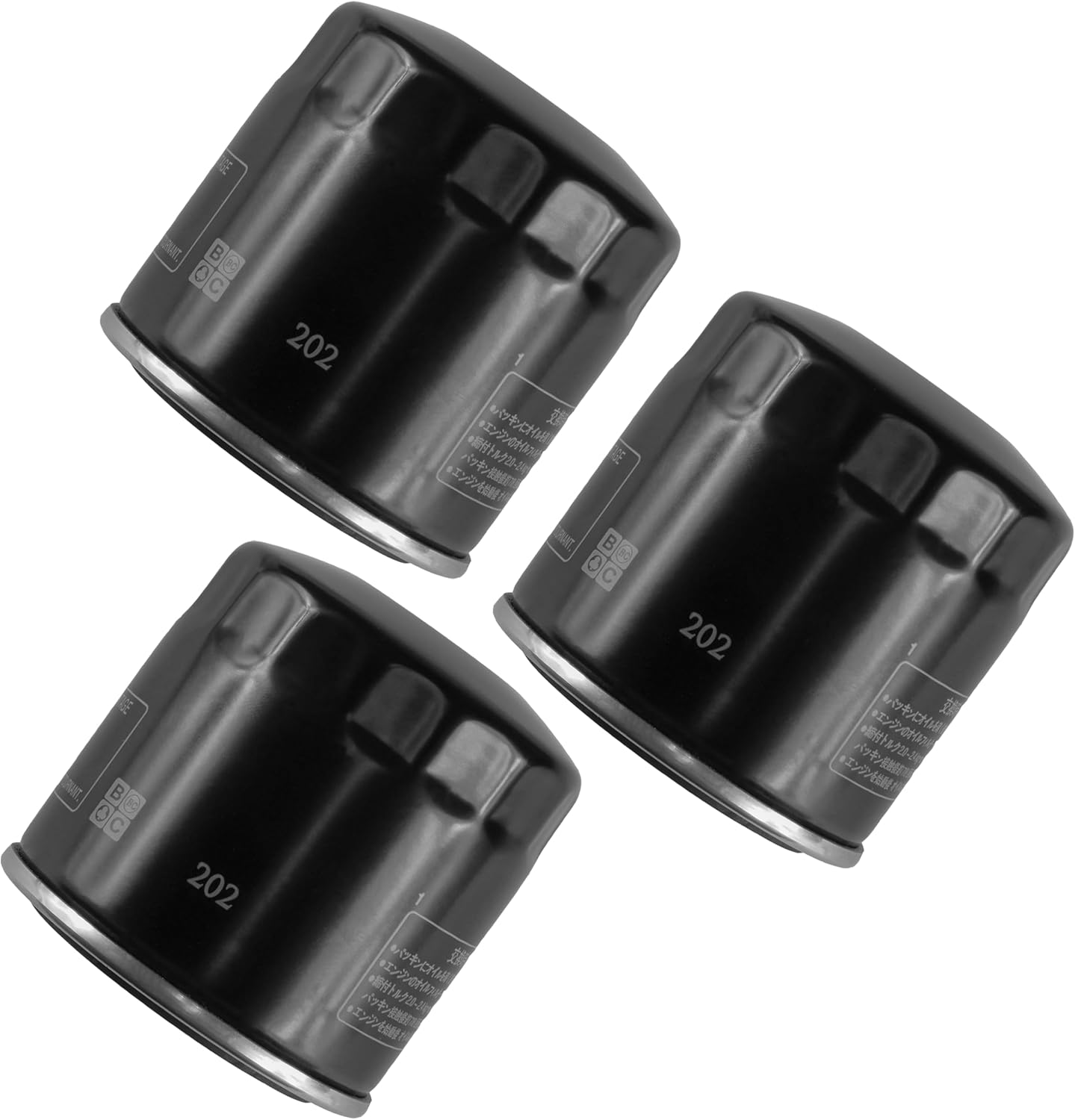 Caltric 3 Pack Oil Filter Compatible with Kawasaki Vn2000 Vn-2000 Vulcan 2000 Limited Classic Lt 2004-2010