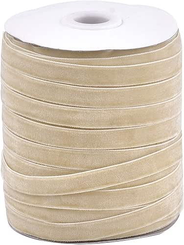 Pandahall 50 Yards Velvet Ribbon 3/8Inch Wide Single Face Velvet
