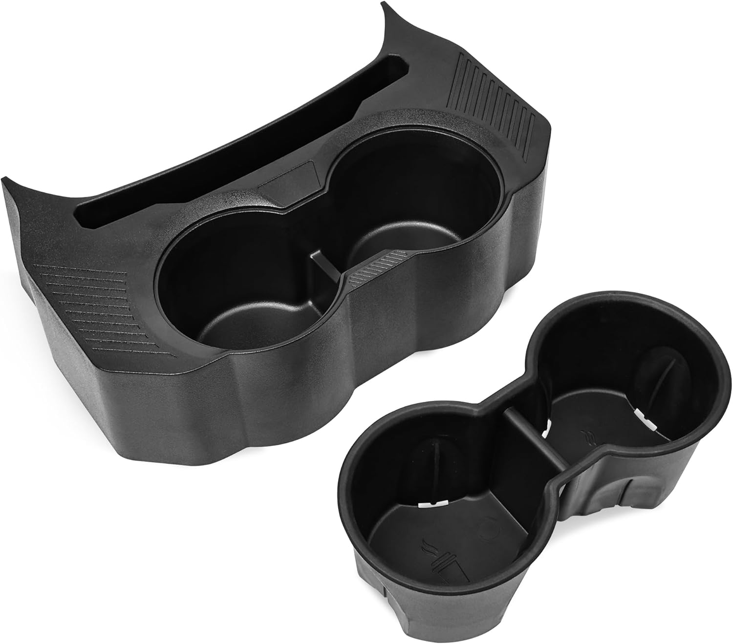 Rear Dual Cup Holder Compatible with 2018-2025 Jeep Wrangler JL JLU & Gladiator JT, Rear Seat Storage Box Tray Organizer Floor Console Mounted Drink Holder
