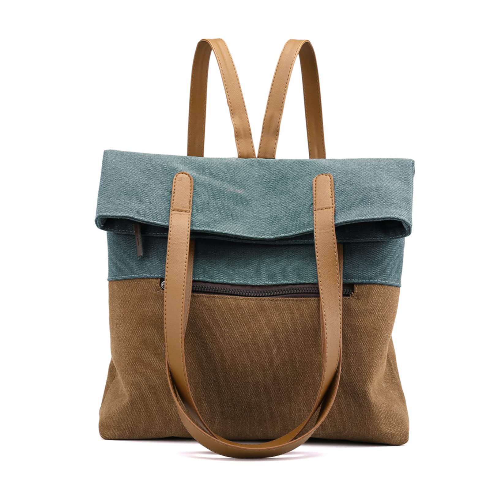Donna Borse a Spalla Zaino in Tela Casuale Borsa a Mano Zaini Borsa Tote per Shopping Viaggio Lavoro Uso Quotidiano Blu