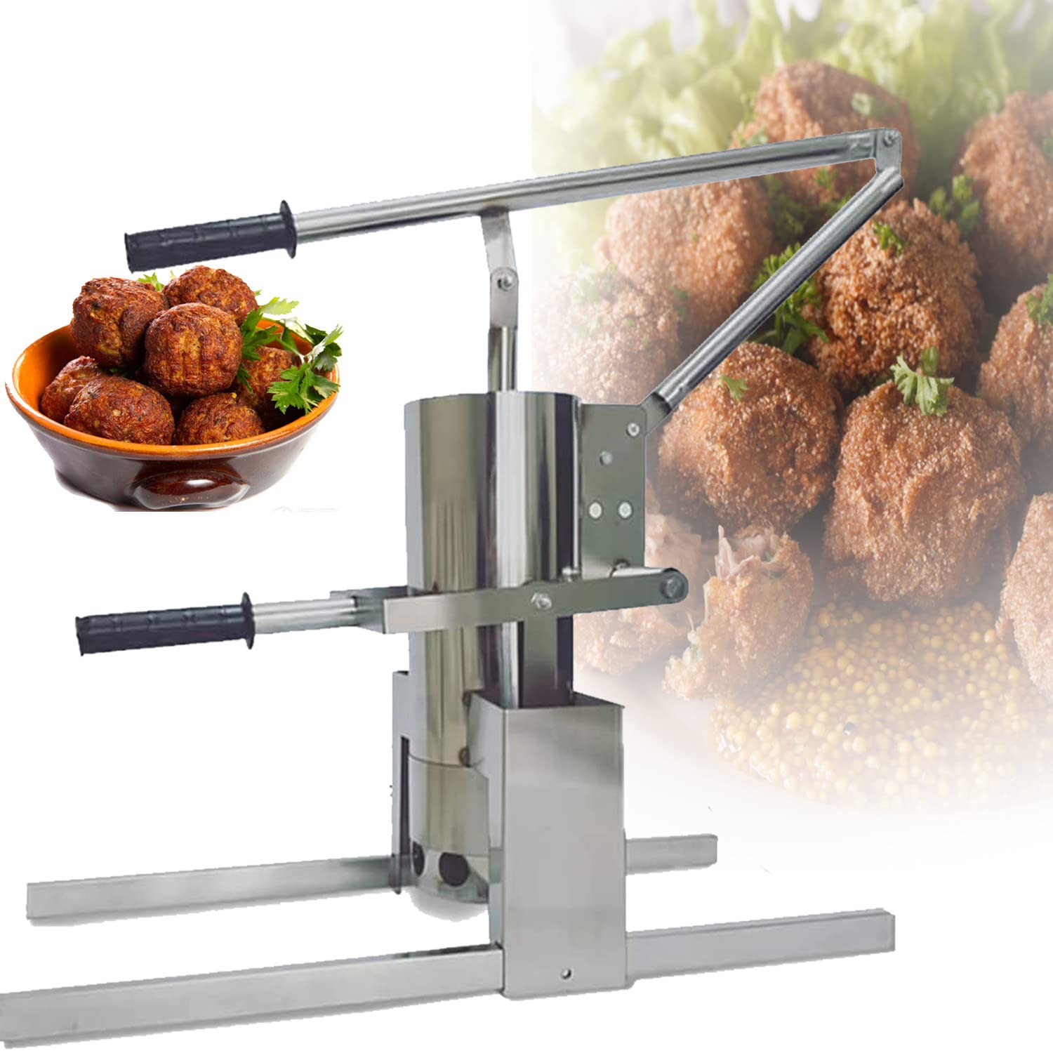 Macchina Per Polpette In Acciaio Inox - Formatore 3 In 1 Antiaderente, Per Carne, Pesce E Verdure