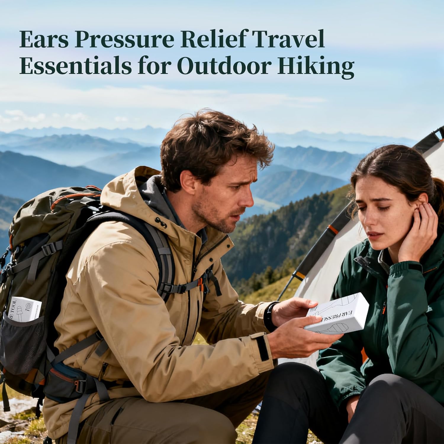 Ears Pressure Relief for Airplane Travel Essentials, Gifts for Men Women Who Like Travel as Christmas Gift, Stocking Stuffer, Gray