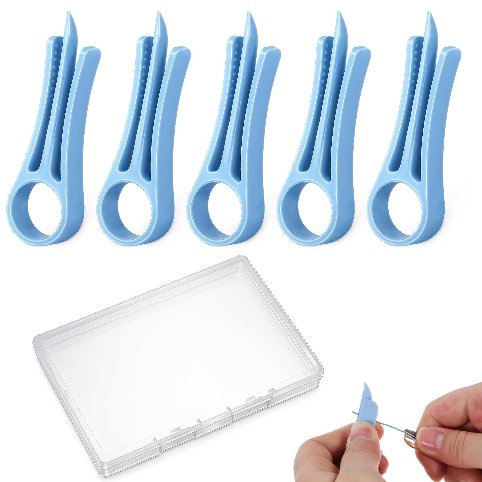 5Pcs Wire Straightening Tool, Professional Cable Comb for Network Installation, Efficient Wire Management Solution for Data Centers and Office Setups, Blue Cable Straightener with Storage Box-image-38