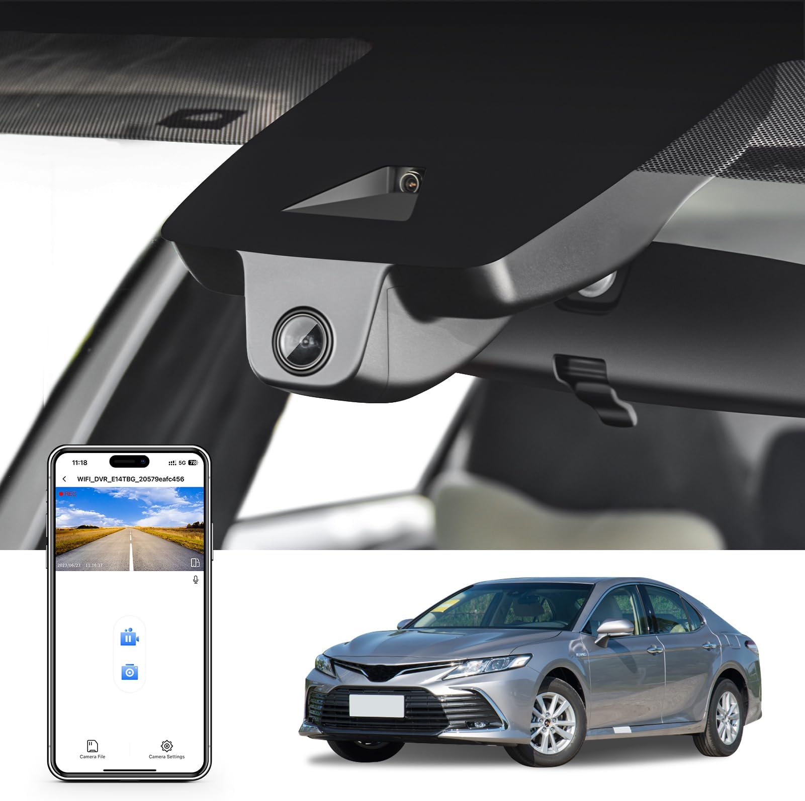 Amazon.com: mangoal 4K Dash Cam Custom fit for Toyota Camry & Camry ...