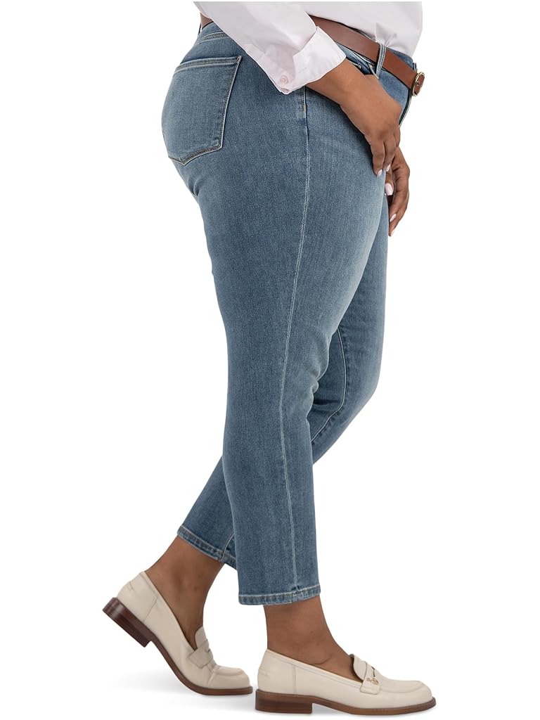 Gray KUT from the Kloth Plus Reese High Rise Fab Ab Ankle Straight Regular Hem