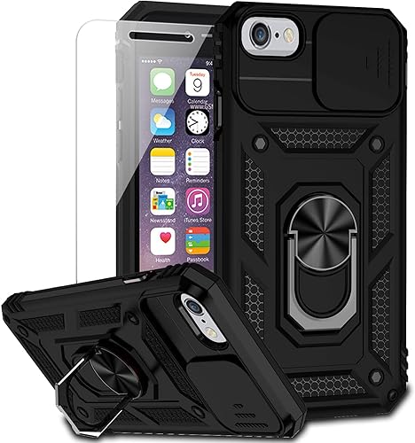 Funda para iPhone SE (3 y 2 generación 20222020) y iPhone 876 con cubierta para lente de cámara, protector de pantalla HD, protección contra caídas