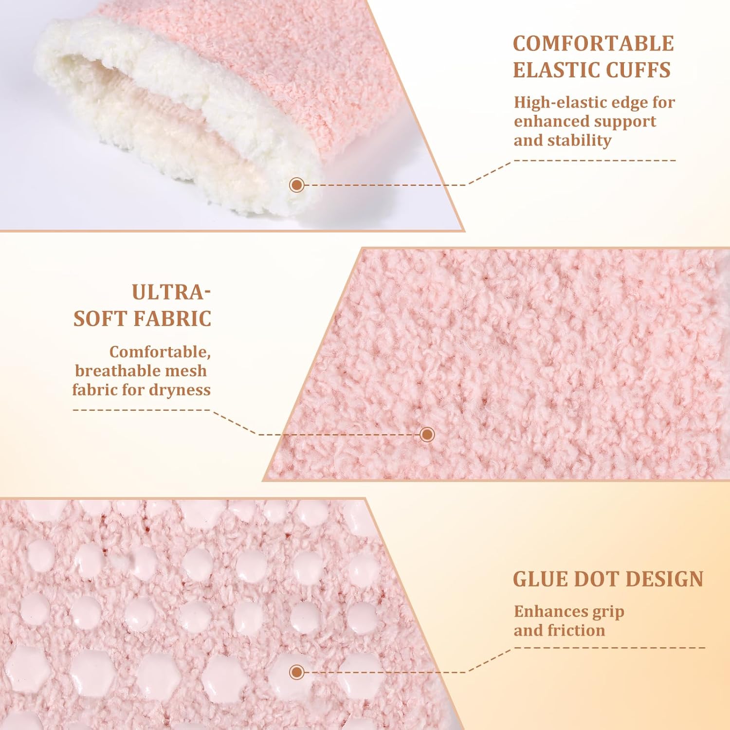 Fuzzy Socks with Grips for Women, Warm Plush Slipper Soft Socks for Winter Indoor Comfort, Cozy Gift - Image 6