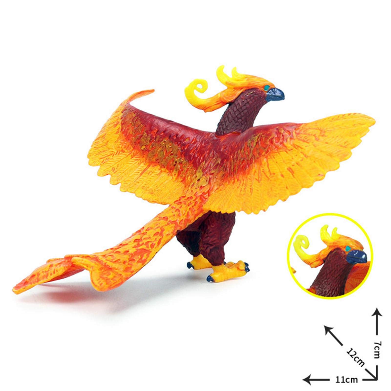 Amazon.co.jp: リアルなPVC鳥の神話上の生き物 - フェニックスの置物